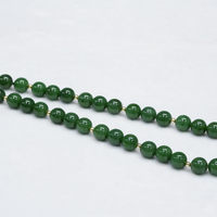 19.5" 12mm JADE BEADED NECKLACE #2399