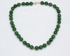 19.5" 12mm JADE BEADED NECKLACE #2399