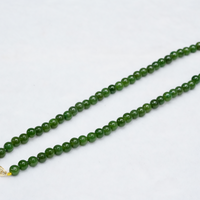 16" 6mm POLAR JADE GRADE BEADED NECKLACE #2415