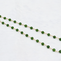 6mm Polar Jade Starry Necklace #2419