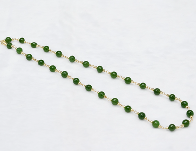 6mm Polar Jade Starry Necklace #2419