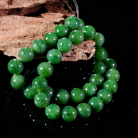 12mm Polar Jade Beaded Necklace #2457