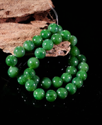 12mm Polar Jade Beaded Necklace #2457