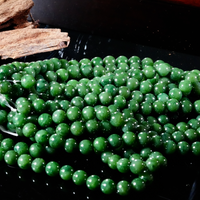 12mm Polar Jade Beaded Necklace #2457