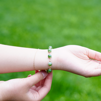 8mm Polar Jade Starry Beaded Bracelet #2466