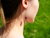 14k+18k Amethyst Waterdrop Earrings #2409