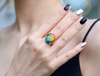 18K Diamond Ammolite Ring #365