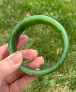 Wide Band Jade Bangle 61mm #2479