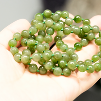 36" Polar Jade Beaded Necklace #2527