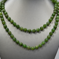 36" Polar Jade Beaded Necklace #2538