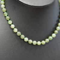 8mm Polar Jade Beaded Necklace #2530