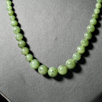 4-10mm Canadian Jade Beaded Necklace #2533