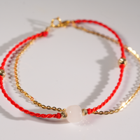 18K Eternal Harmony Red Cord Bracelet #2670