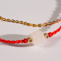 18K Eternal Harmony Red Cord Bracelet #2670