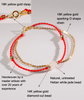 18K Eternal Harmony Red Cord Bracelet #2670