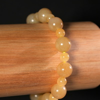 10mm Siberian Light Brown Jade Bracelet #2770