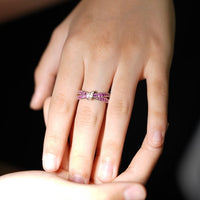 Pink Sapphire Diamond Ring #1675