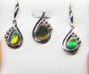 Ammolite Earring And Pendant Set #164