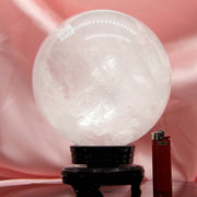 NATURAL WHITE CRYSTAL (ROCK CRYSTAL) BALL 18.8CM #1966