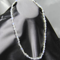 19" Blue Sheen Moon Stone Necklace #2241