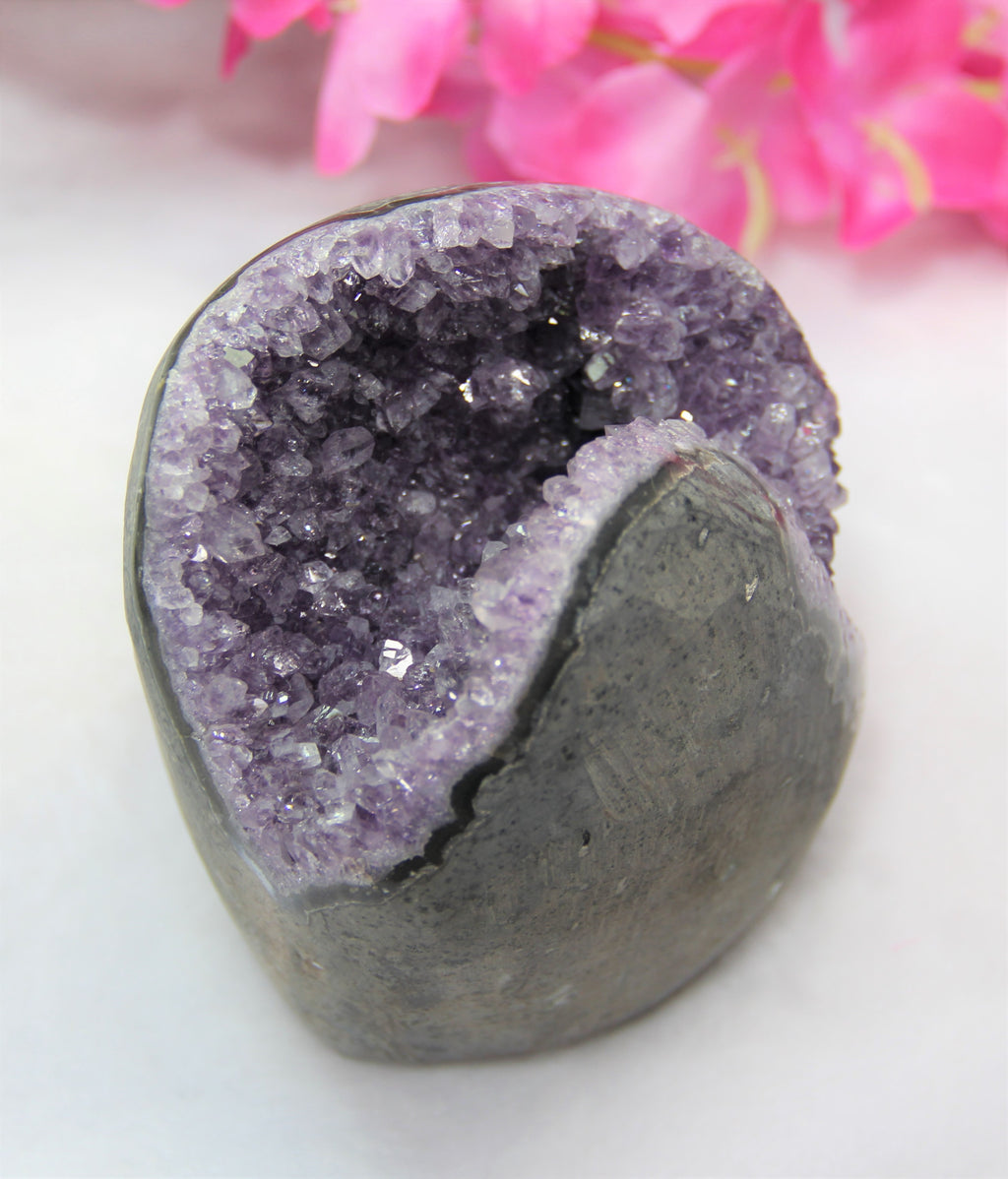 AMETHYST SEMI-GEODE POLISHED EDGE 2.6LB #267