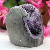 AMETHYST SEMI-GEODE POLISHED EDGE 2.6LB #267