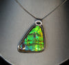 Whole piece of Canadian ammolite stone. Color changing from yellow, green, bluish green, to blue, high flash coloration. 