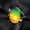 18K Diamond Ammolite Ring #365