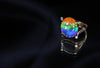 18K Gold Diamond Ammolite Ring #366