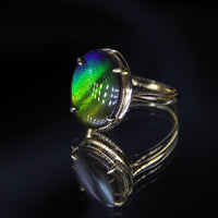 18K Ammolite Ring #367