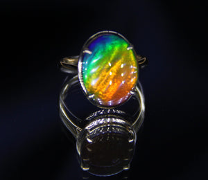 18K Ammolite Ring #367