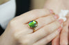 Top Grade 18K Gold Ammolite Ring #381