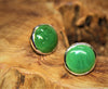 CANADIAN JADE ROUND EARRINGS  #1082