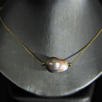 18K KASUMIGA BAROQUE PEARL NECKLACE #517