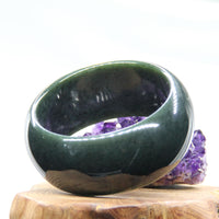 WIDE BAND JADE BANGLE 56MM #595