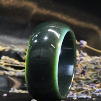 WIDE BAND JADE BANGLE 56MM #595