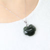 Qinghai Nephrite Jade RUYI Pendant 烟青 青海青 #673285