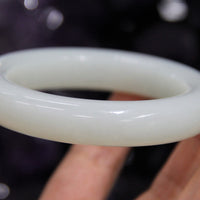 MUTTON FAT JADE BANGLE 56.6MM #687