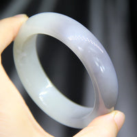 Hetian White Jade Bangle 59mm #697