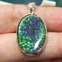 Sterling Silver Ammolite Pendant #763