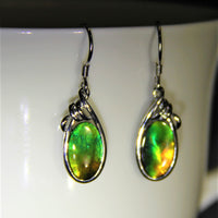 Ammolite Dangling Earrings #850