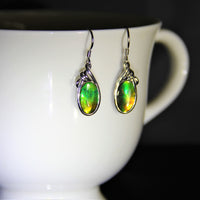 Ammolite Dangling Earrings #850