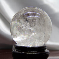 Natural White Crystal (Rock Crystal) Ball  #1296