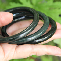 TRIPLE HETIAN JADE BANGLES 8MM #1576