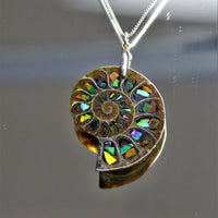 Sterling Silver Ammolite Triplet Pendant #902