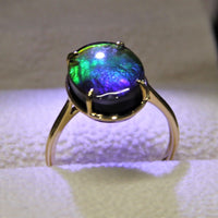 18k Ammolite Ring #903