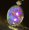 18k Diamond Ammolite Pendant #919