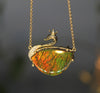 18k Swan Ammolite Pendant #926