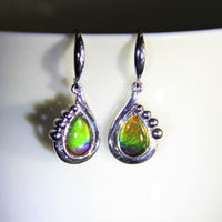 Ammolite Dangling Earrings #E166