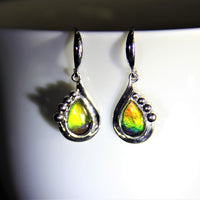 Ammolite Dangling Earrings #E166